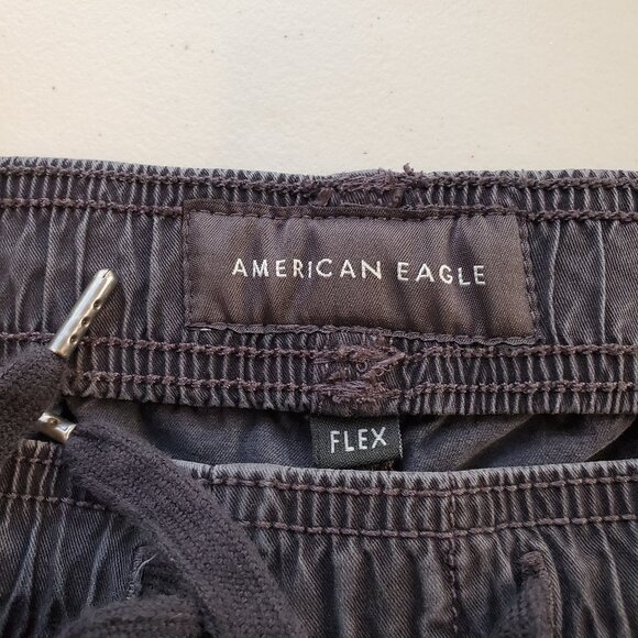 AMERICAN EAGLE 1977 SZ L Men's Flex Casual Cotton blend Jogger Pants in Black - Picture 2 of 11